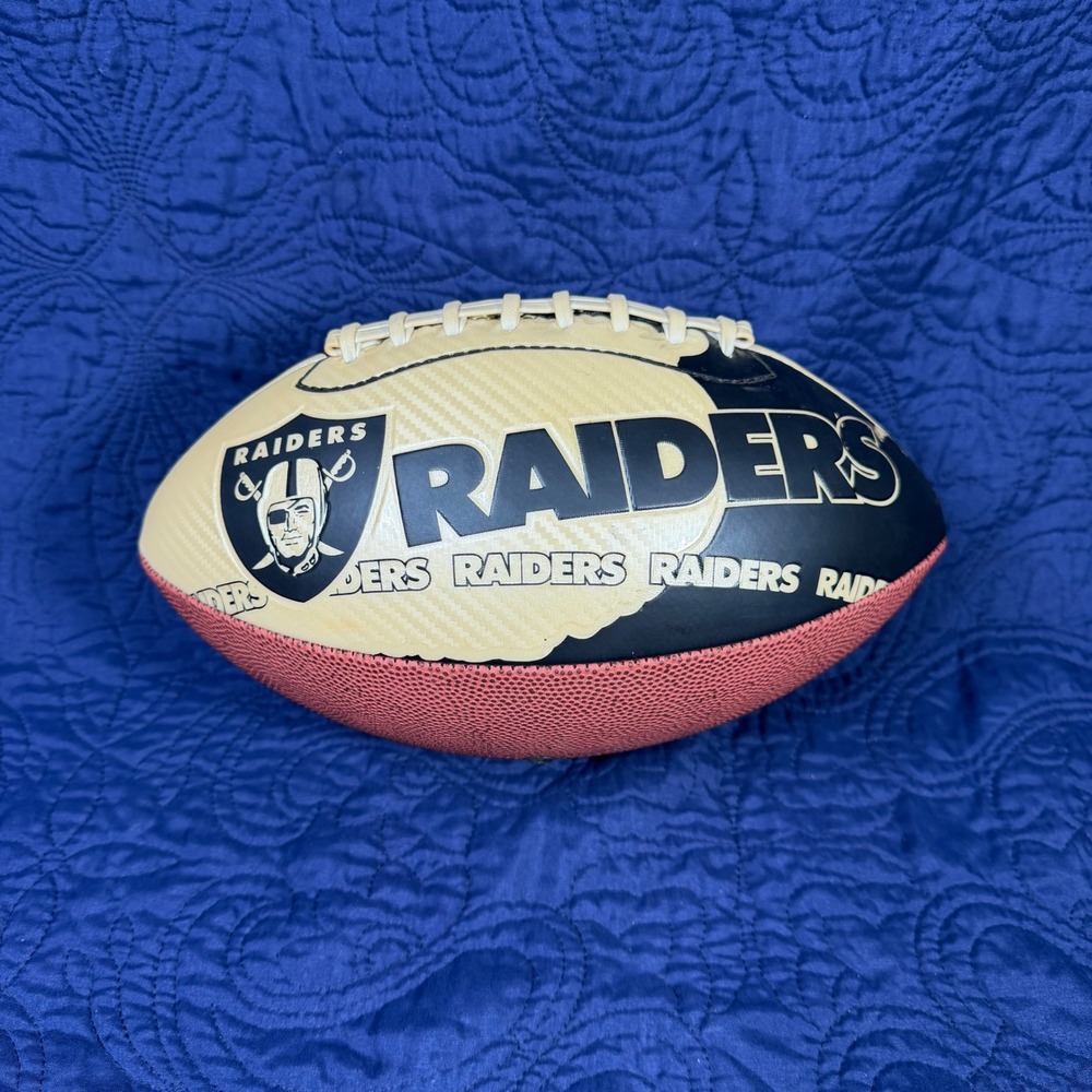 Franklin NFL Las Vegas Raiders Football Official Size Weight Black Cream 5636